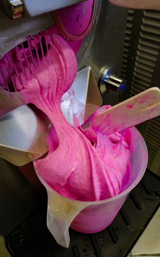 Fabrication d'une glace aux pitayas Passion Givrée Schoelcher Martinique