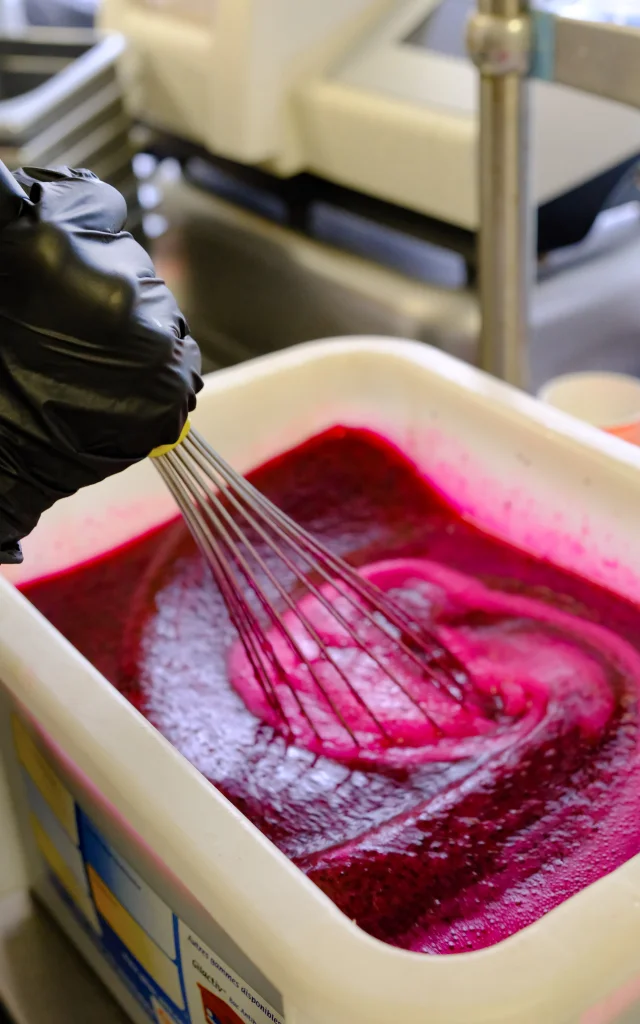Fabrication d'une glace aux pitayas Passion Givrée Schoelcher Martinique