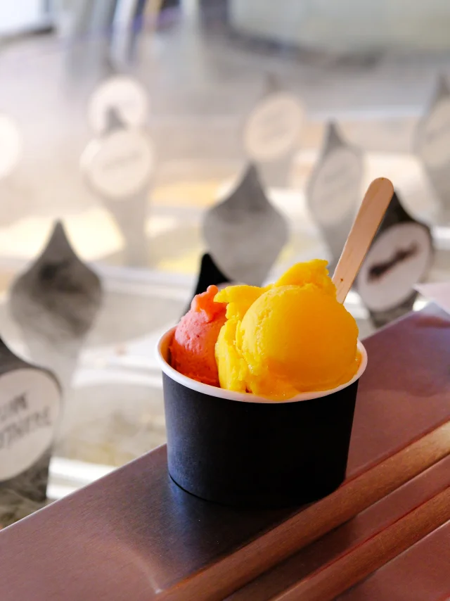 Petit pot de glace artisanale aux fruits locaux Passion Givrée Schoelcher Martinique