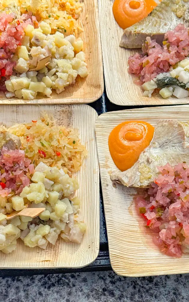 Repas local Foujè Béni Bivouacs Martinique