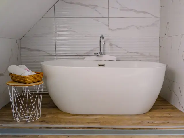 Baignoire Chambre supérieure Hôtel Village Pomme Cannelle Prêcheur Martinique