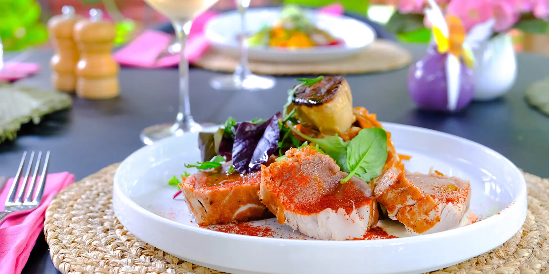 Mi-cuit de thon rossini Restaurant Le Jardin des envies Trois-îlets Martinique