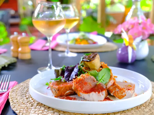Mi-cuit de thon rossini Restaurant Le Jardin des envies Trois-îlets Martinique