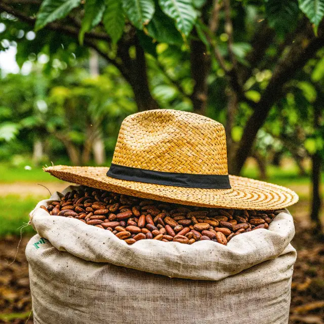 Récolte de fève de cacao