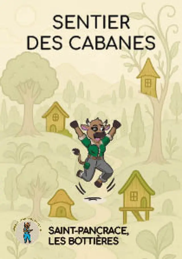 Front cover of the games booklet for the tree house trail at Les Bottières, Saint-Pancrace