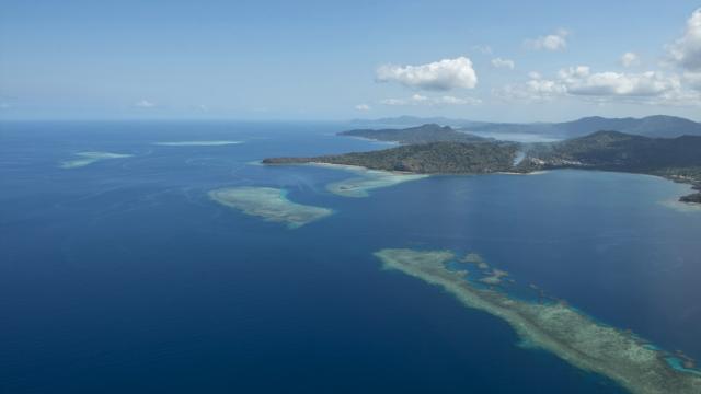 aerien, pointe Ngouja, lagon,