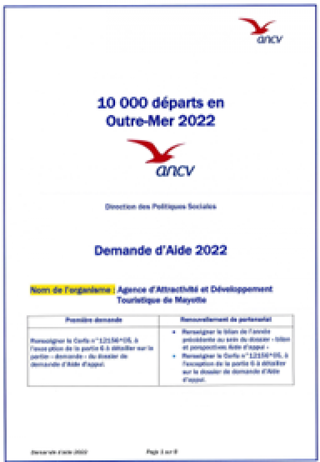 10 000 Departs En Outre Mer 2022