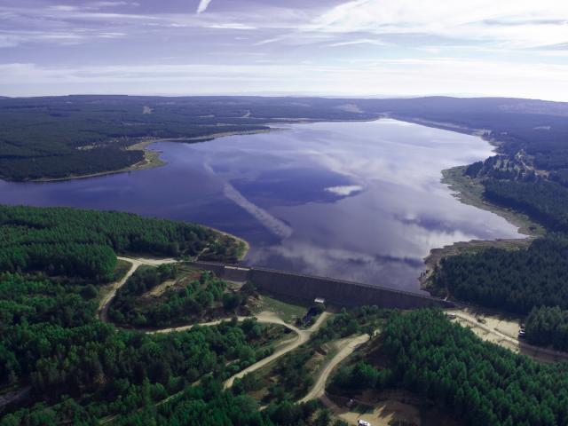 Lac de Charpal aus der Luft gesehen 1