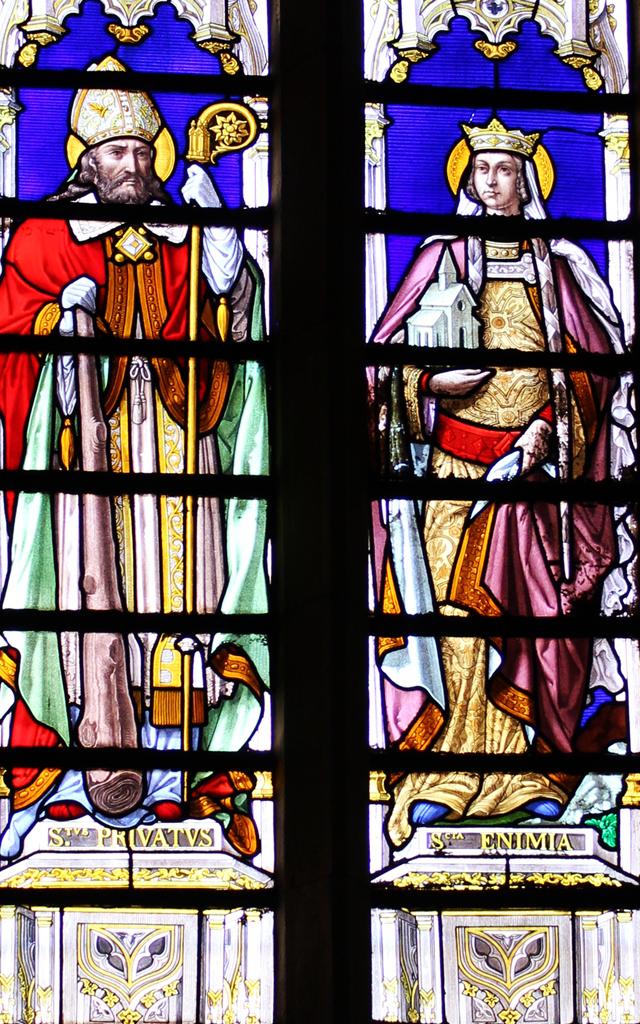 Vitraux St.privat Ste.enimie Cathedrale Mende