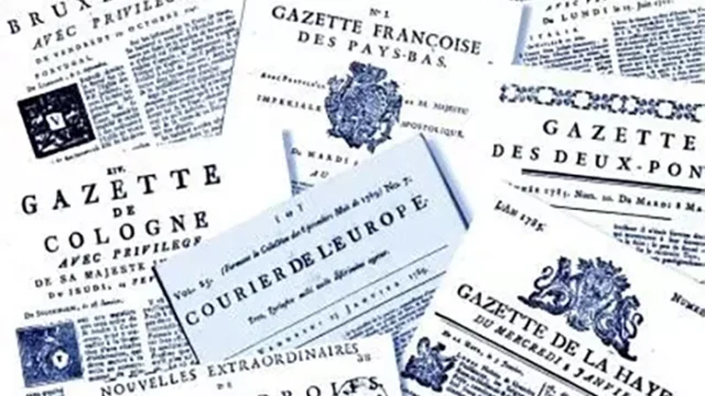 Les gazettes et courriers au 18è siècle