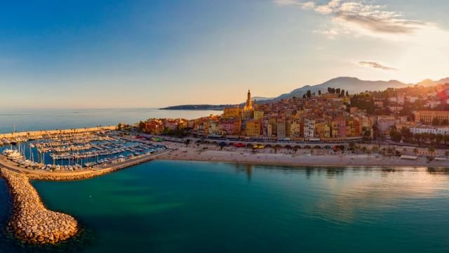 Vue sur la vielle ville de Menton