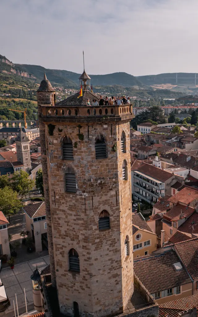 Beffroi Millau Ete Vdm Centre Ville Drone Md 2025 © Enzo Planes