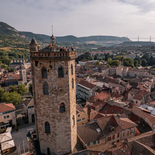 Beffroi Millau Ete Vdm Centre Ville Drone Md 2025 © Enzo Planes