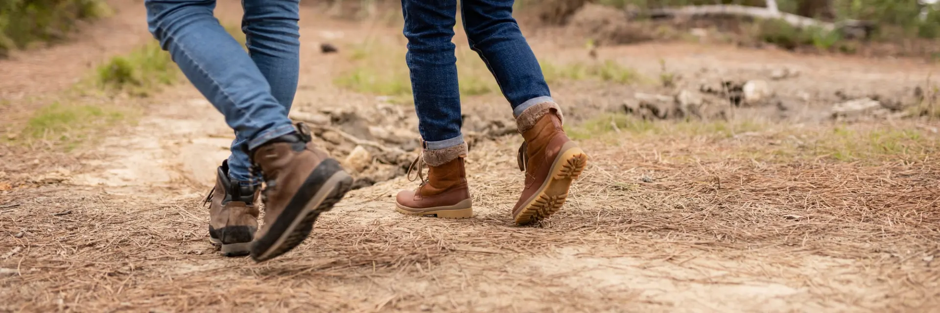 Back View People With Boots Walking2