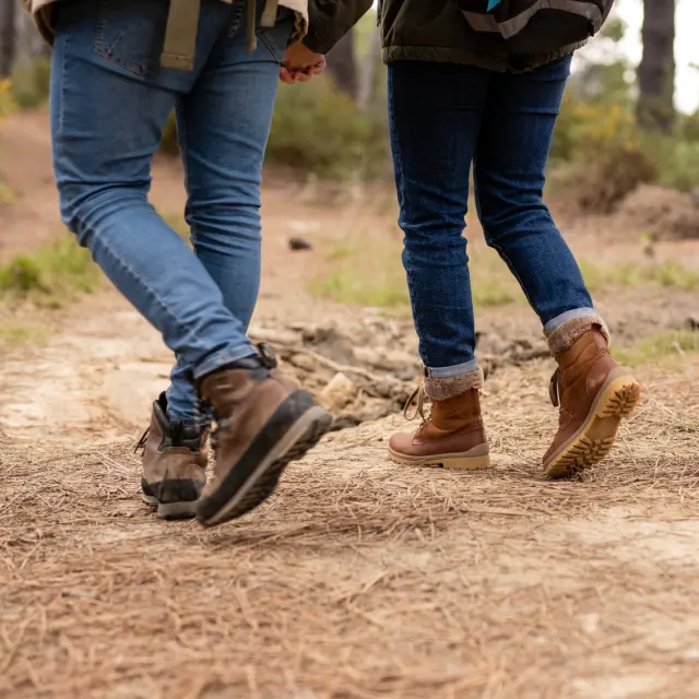 Back View People With Boots Walking2