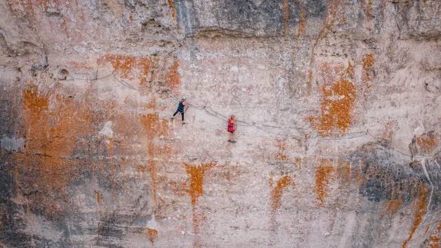 Via Ferrata Du Boffi 02 Millau Enzo Planes