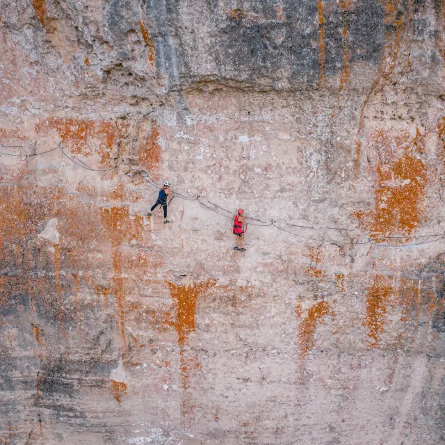 Via Ferrata Du Boffi 02 Millau Enzo Planes
