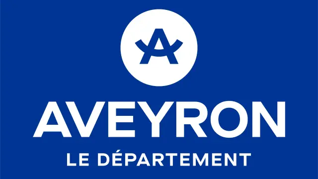 Aveyron Logo Blancsurbleu Vertical