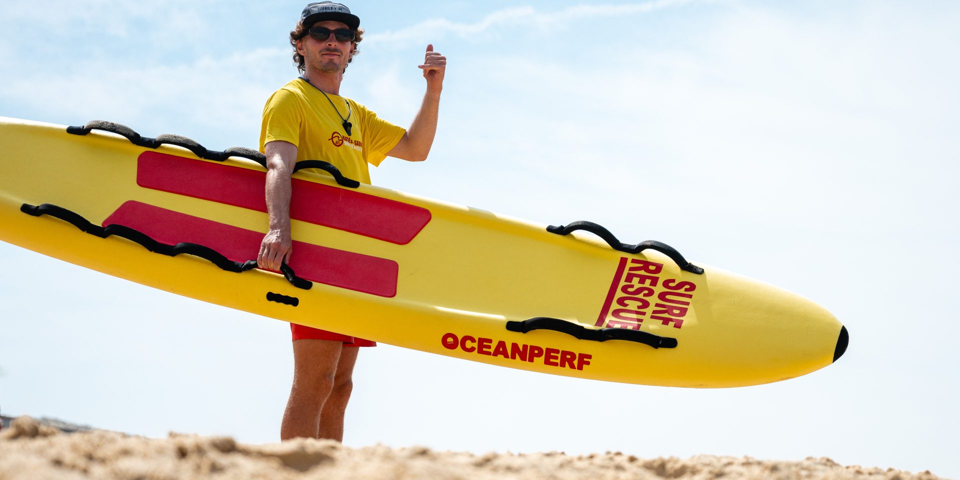 Lifeguard on the beach at Mimizan
