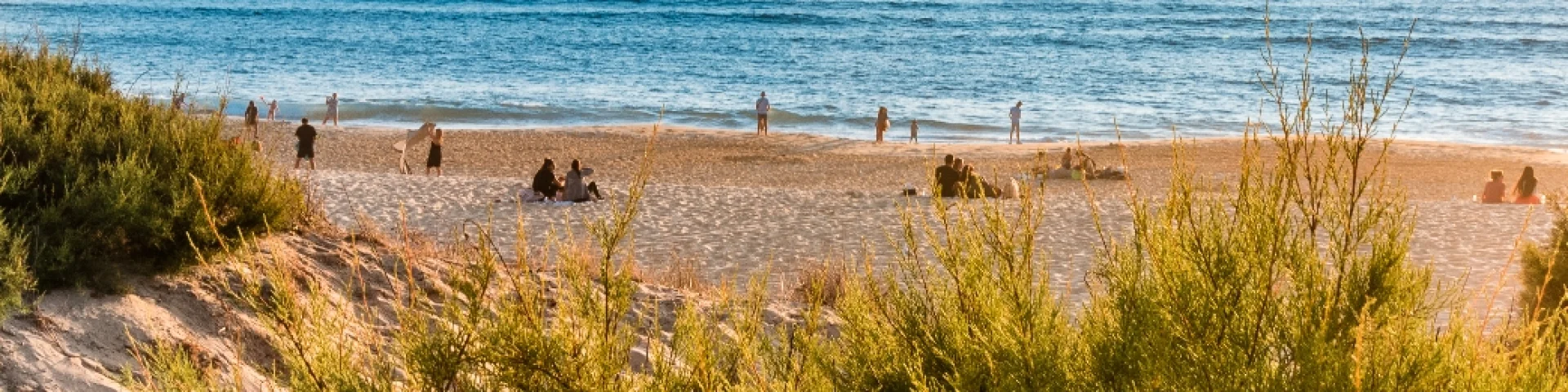 Mimizan beach at the end of the day
