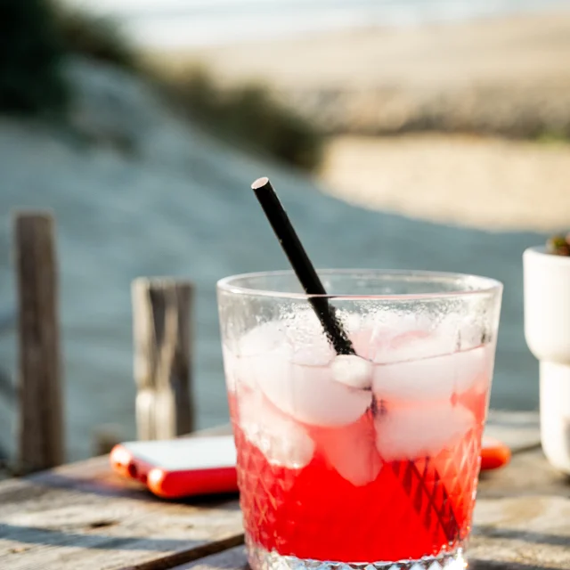 going out for a drink on the beach