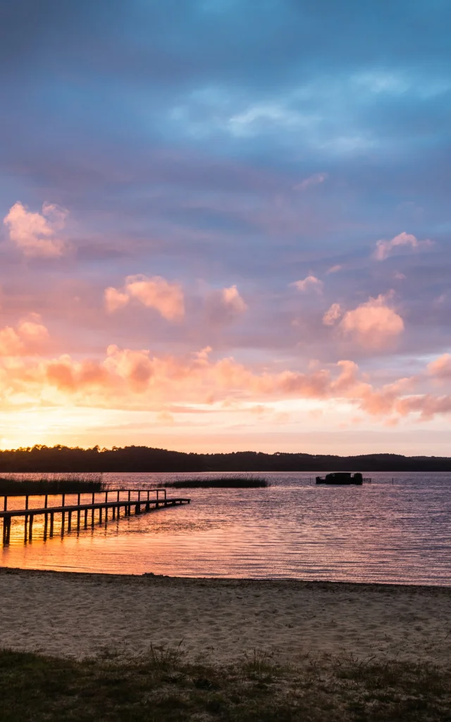 Aureilhan - bord du lac - coucher de soleil - ponton Woolsack
