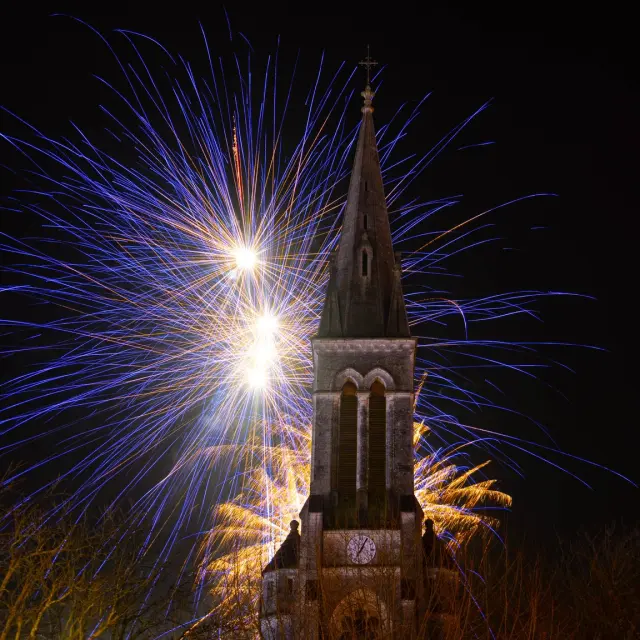 feu d'artifice de Noël à Mimizan