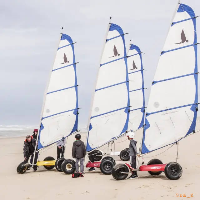 Char à voile à Mimizan