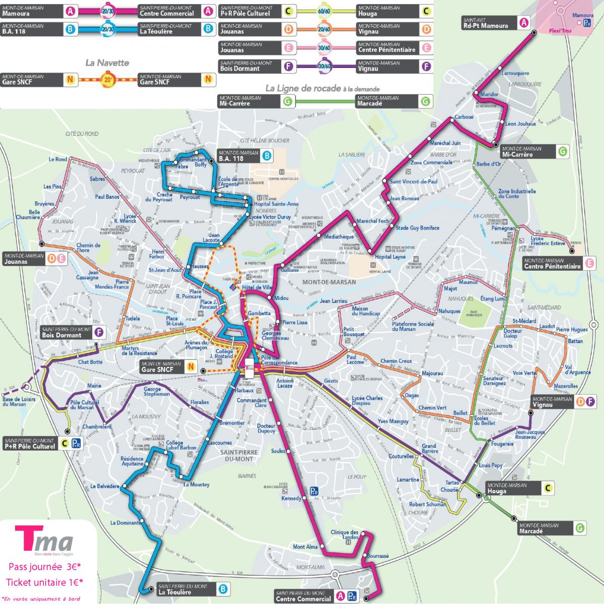 Comment se déplacer à Mont de Marsan (Landes) ? Se déplacer et stationner montdemarsantourisme