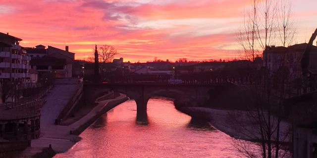 Coucher De Soleil sur la Midouze