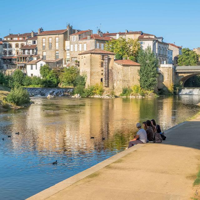 Vue sur la confluence à Mont de Marsan