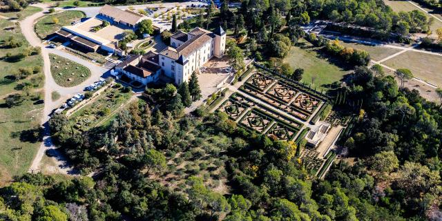 Chateau de Restinclières vue du ciel