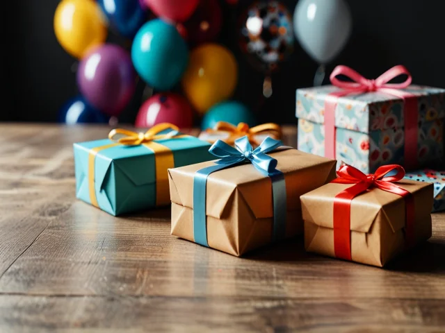 Idee Cadeau Of Table With Several Birthday Presents Highly D 0