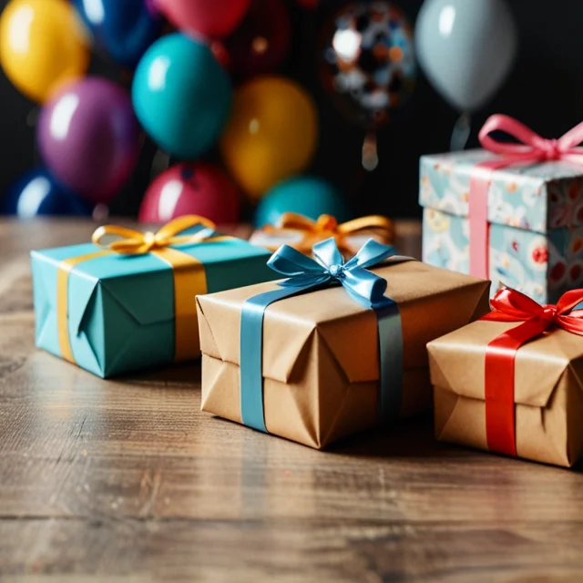 Idee Cadeau Of Table With Several Birthday Presents Highly D 0