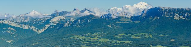 Vue sur les Alpes, route des Crêtes du Salève