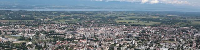 Photo aerienne d'Annemasse. Photo Lucien Fortunati