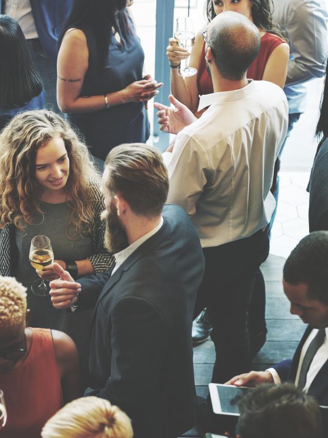 Business People Meeting Eating Discussion Cuisine Party Concept
