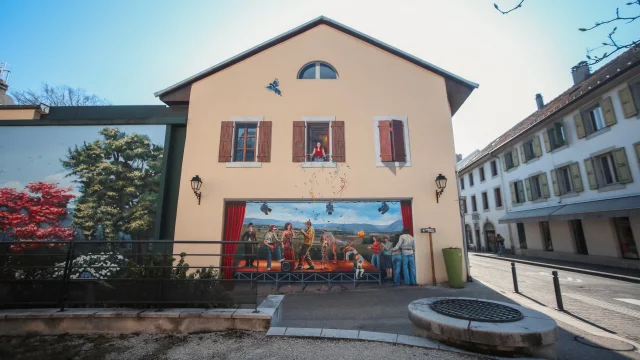 Fresque Trompe-l'œil, Grande Rue, Saint-Julien-en-Genevois
