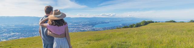 La vue sur le Léman depuis le Salève