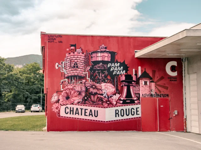 Street Art - Annemasse -  Fresque de Château Rouge par Wozdat, Keim, Lucky Lucien