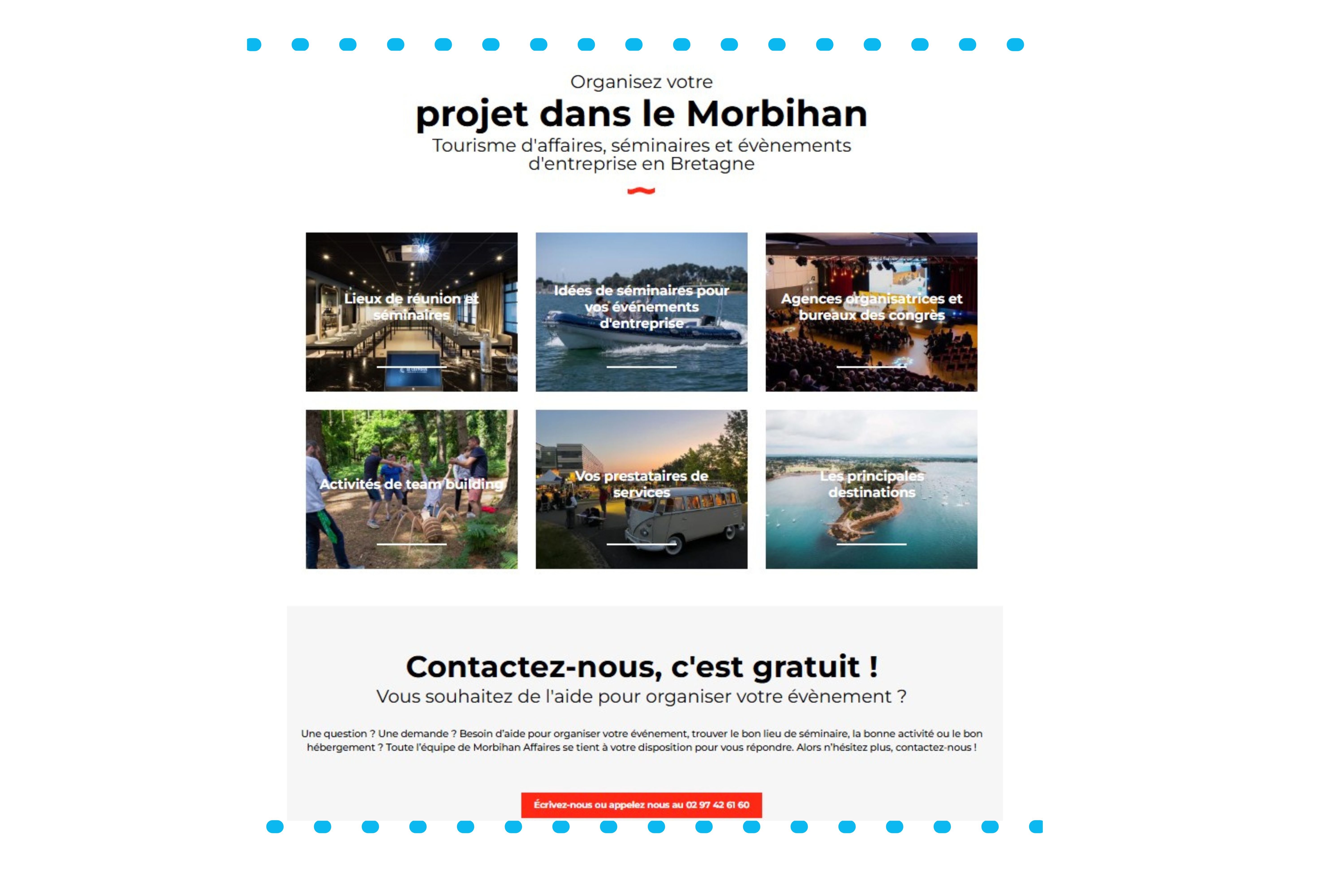 Capture d'écran de l'espace Morbihan Affaires 