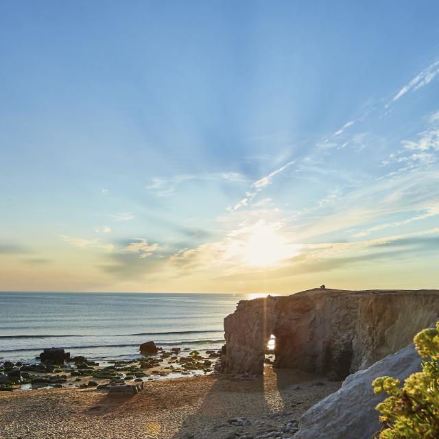 Coucher de soleil, arche de Penthièvre, Baie de Quiberon