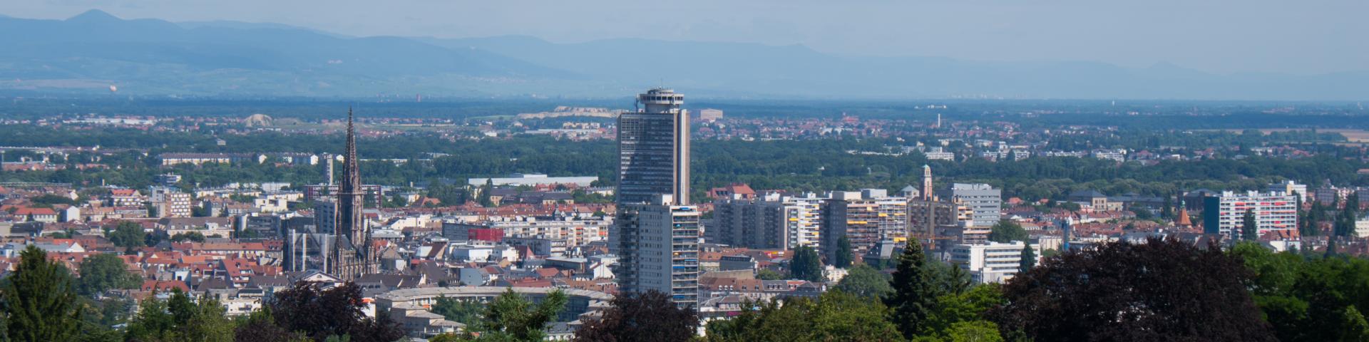 Blick auf Mulhouse vom Aussichtspunkt aus