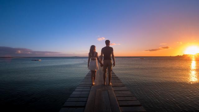 Ponton Nouméa au sunset