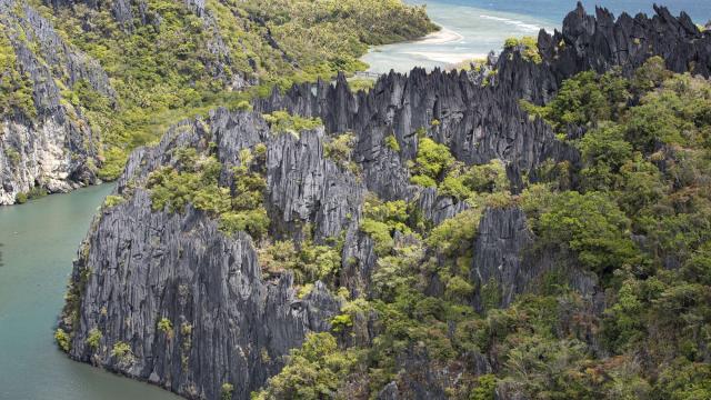 Aerial view of the Hienghène rocks