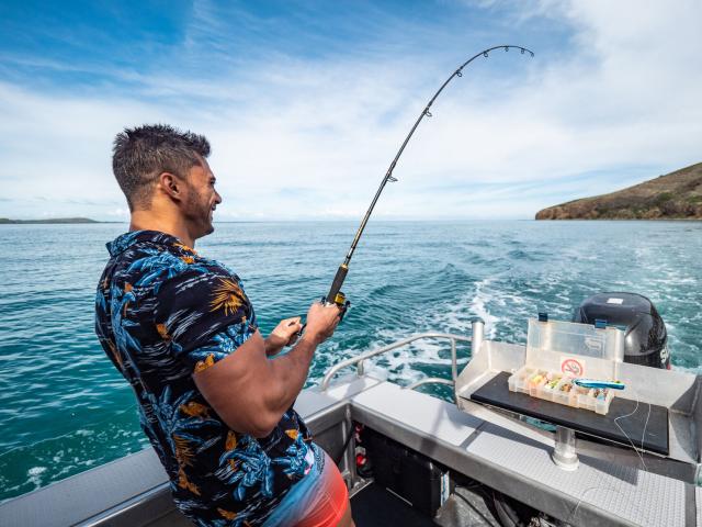 Big game fishing in the lagoon of New Caledonia