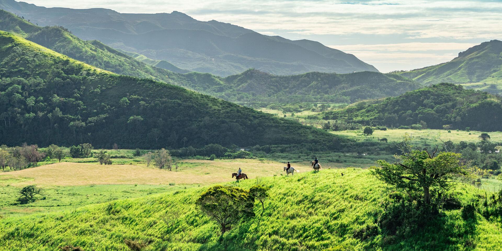 Horseback riding in the Central Range