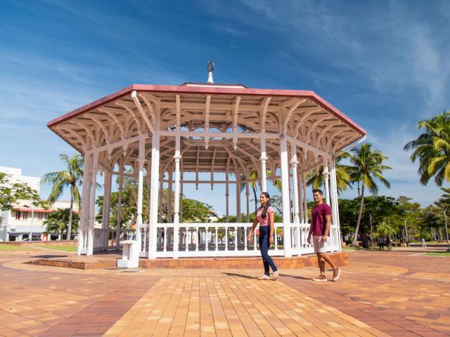 Music kiosk at the Place des Cocotiers in Noumea