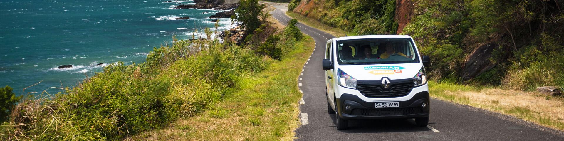 Road trip on the Corniche road to Hienghène, New Caledonia.