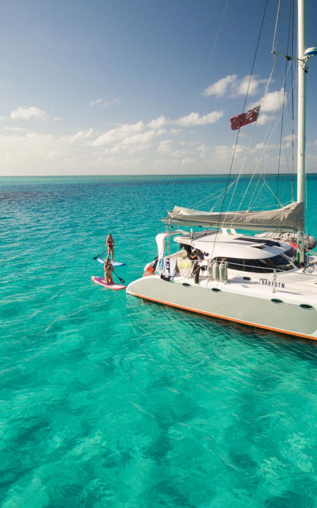 Catamaran in the lagoon of New Caledonia